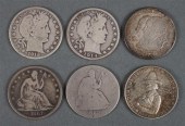 Six United States silver half