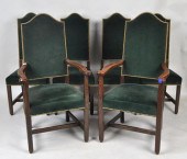 SIX UPHOLSTERED COUNTRY STYLE