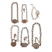 Six various chain padlocks, 19