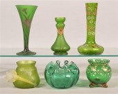 SIX VARIOUS PIECES OF GREEN VI