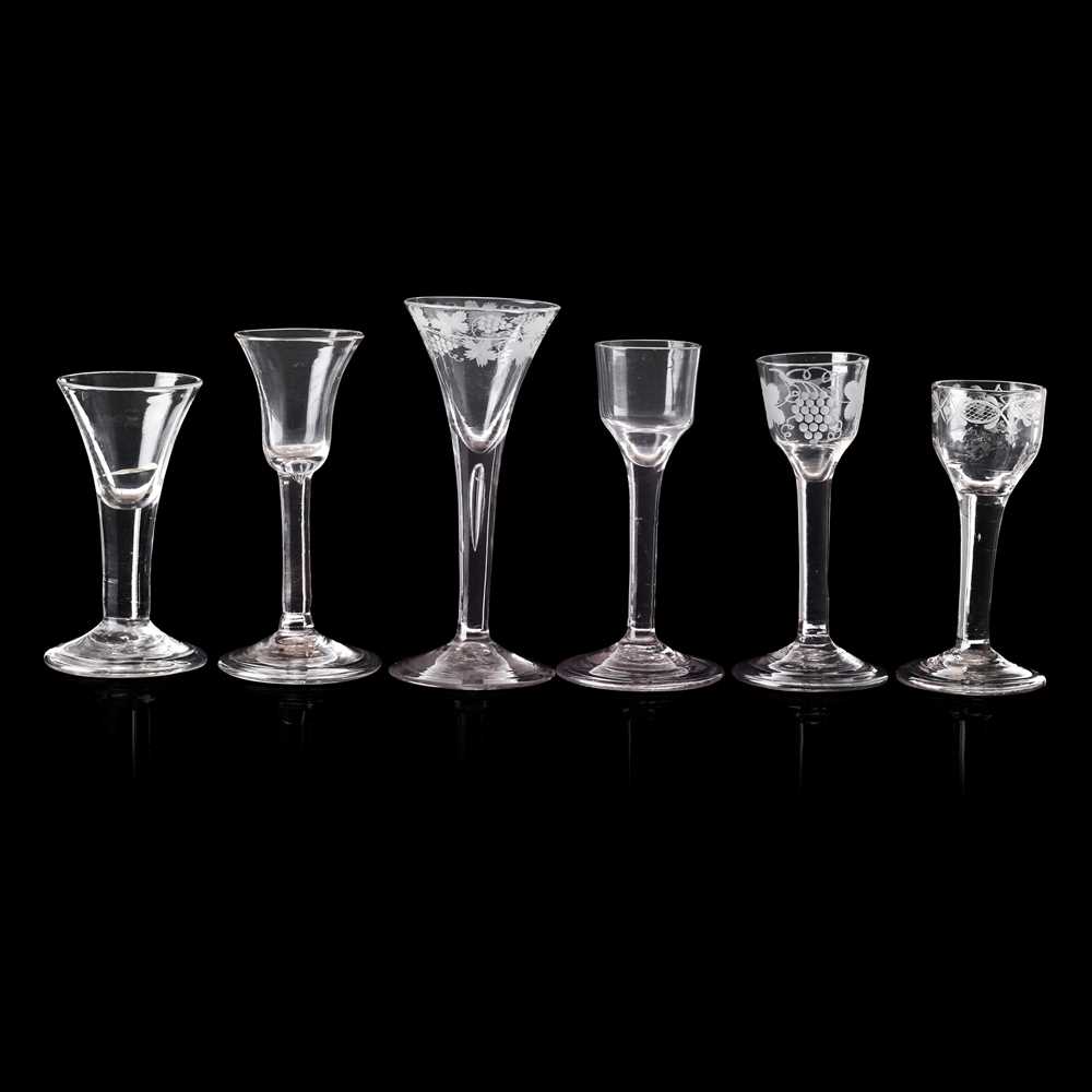 SIX VARIOUS PLAIN STEM GEORGIAN