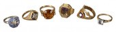 SIX VARIOUS RINGS, TO INCLUDE