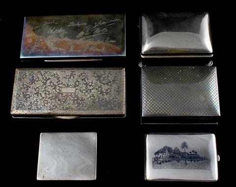 SIX VARIOUS SILVER PLATE AND