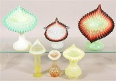 SIX VARIOUS VICTORIAN ART GLAS