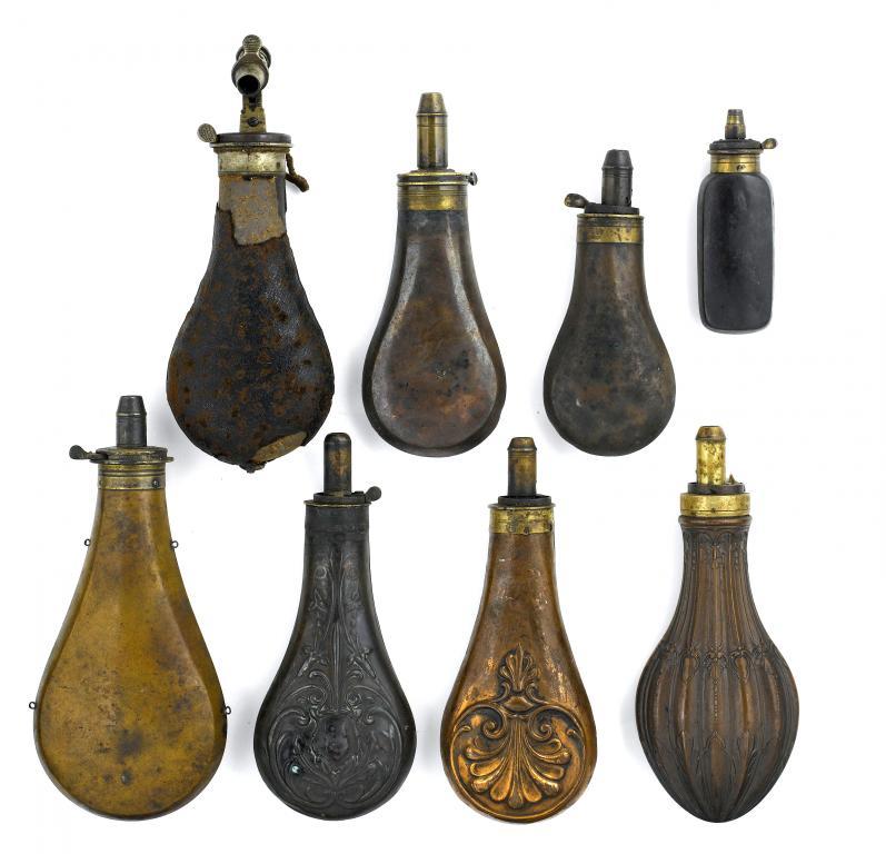 SIX VICTORIAN COPPER POWDER
