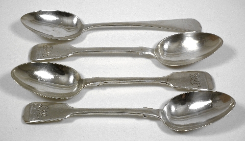 Six Victorian silver fiddle pattern
