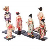 SIX VINTAGE JAPANESE GEISHA DO