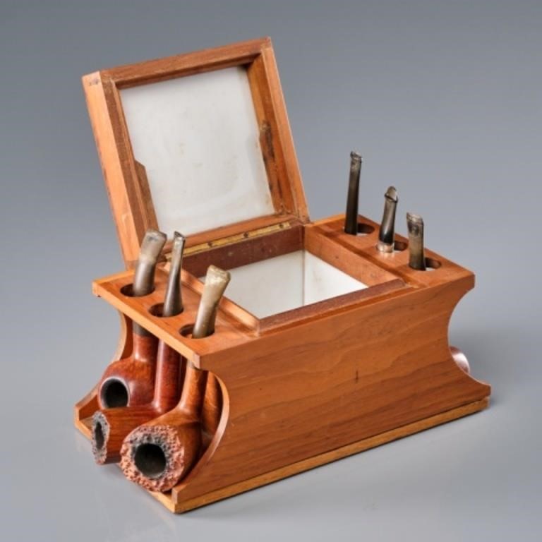 SIX VINTAGE SMOKING PIPES &