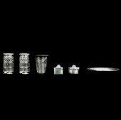 SIX VINTAGE STERLING SILVER TA