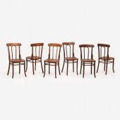 SIX VINTAGE THONET-STYLE BENTW