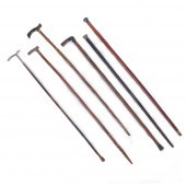 SIX VINTAGE WALKING STICKS / C