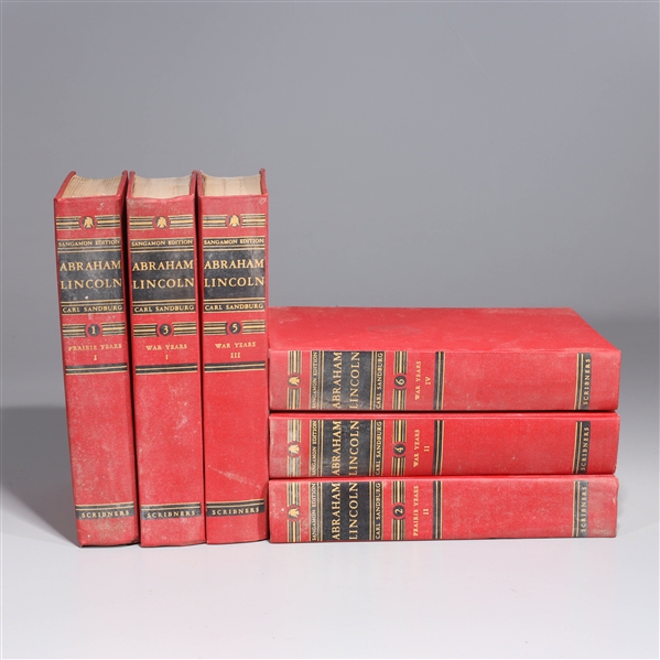 Six volumes on Abraham Lincoln by