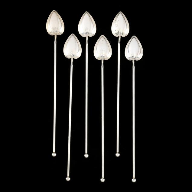 SIX WALLACE STERLING SILVER HEART