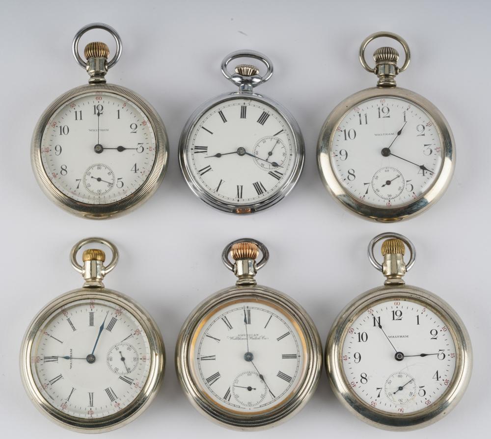 SIX WALTHAM WATCH CO. POCKET