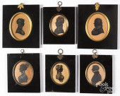 SIX WATERCOLOR SILHOUETTES, 19