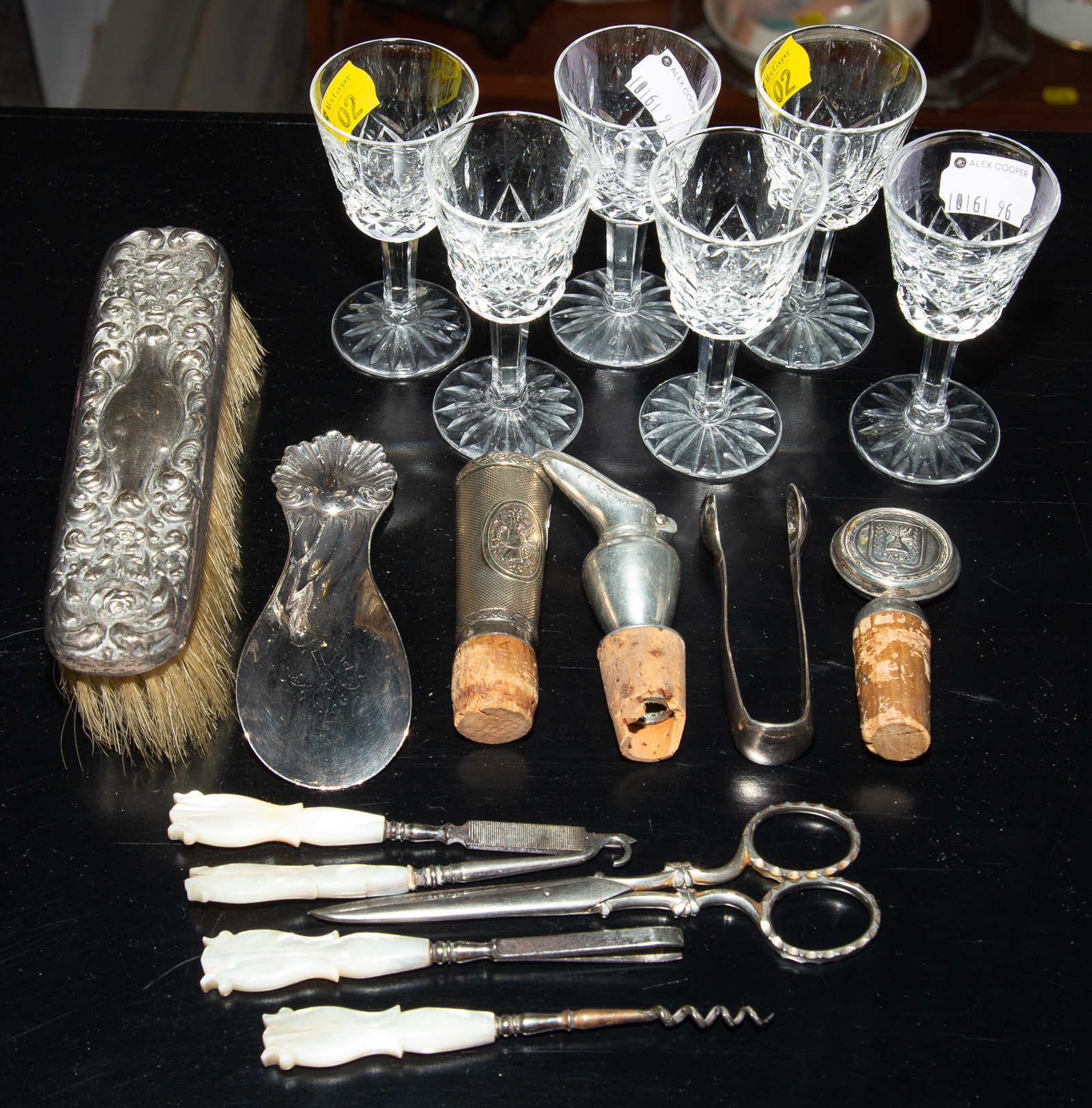 SIX WATERFORD APERITIF With a bag