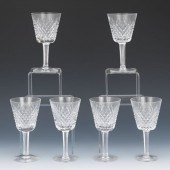 SIX WATERFORD CLARET WINE GLAS