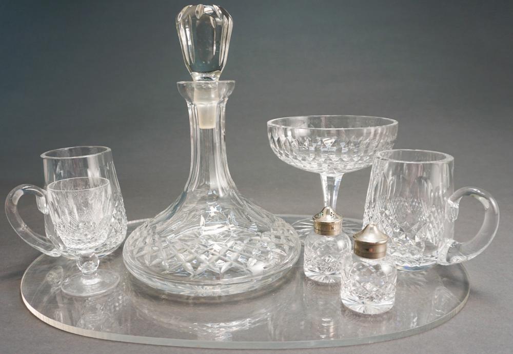 SIX WATERFORD CRYSTAL TABLE