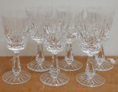 SIX WATERFORD CUT CRYSTAL STEM