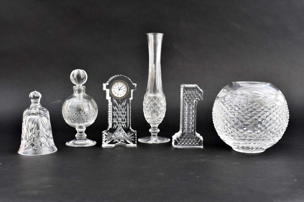 SIX WATERFORD CUT GLASS TABLE