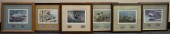 SIX WATERFOWL STAMPS, CIRCA 19