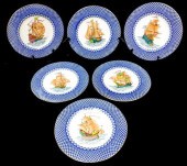 SIX WEDGWOOD DINNER PLATES, HA