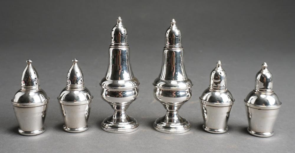 SIX WEIGHTED STERLING SILVER