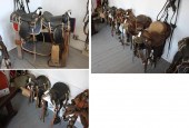 SIX WESTERN LEATHER HORSE SADD