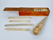 SIX WHALEBONE ITEMS 19TH CENTU