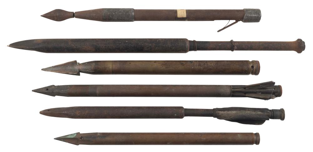 SIX WHALING BOMB LANCES