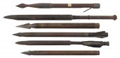SIX WHALING BOMB LANCES 19TH/E