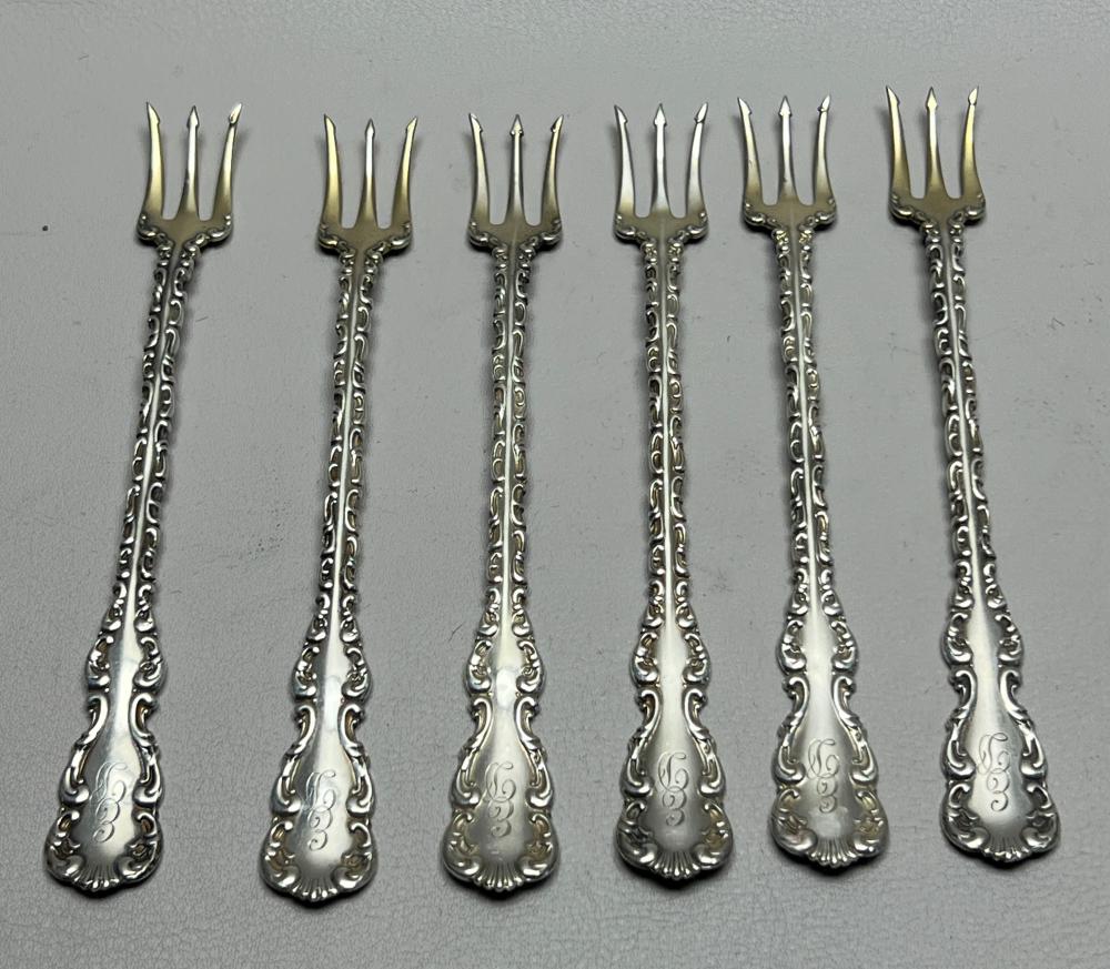 SIX WHITING STERLING SILVER SEAFOOD