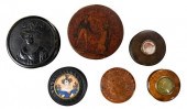 SIX WOOD AND TORTOISESHELL ROU