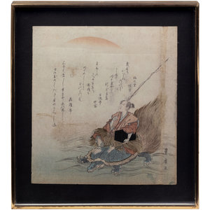 Six Woodblock Prints each depicting