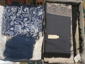 SIX WOOL AND SILK SHAWLS (RALP