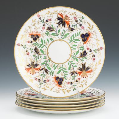 Six Worcester Luncheon Plates