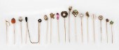 SIXTEEN ANTIQUE STICK PINSSIXT