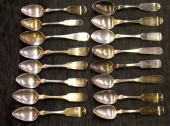 Sixteen Assorted Coin Silver T