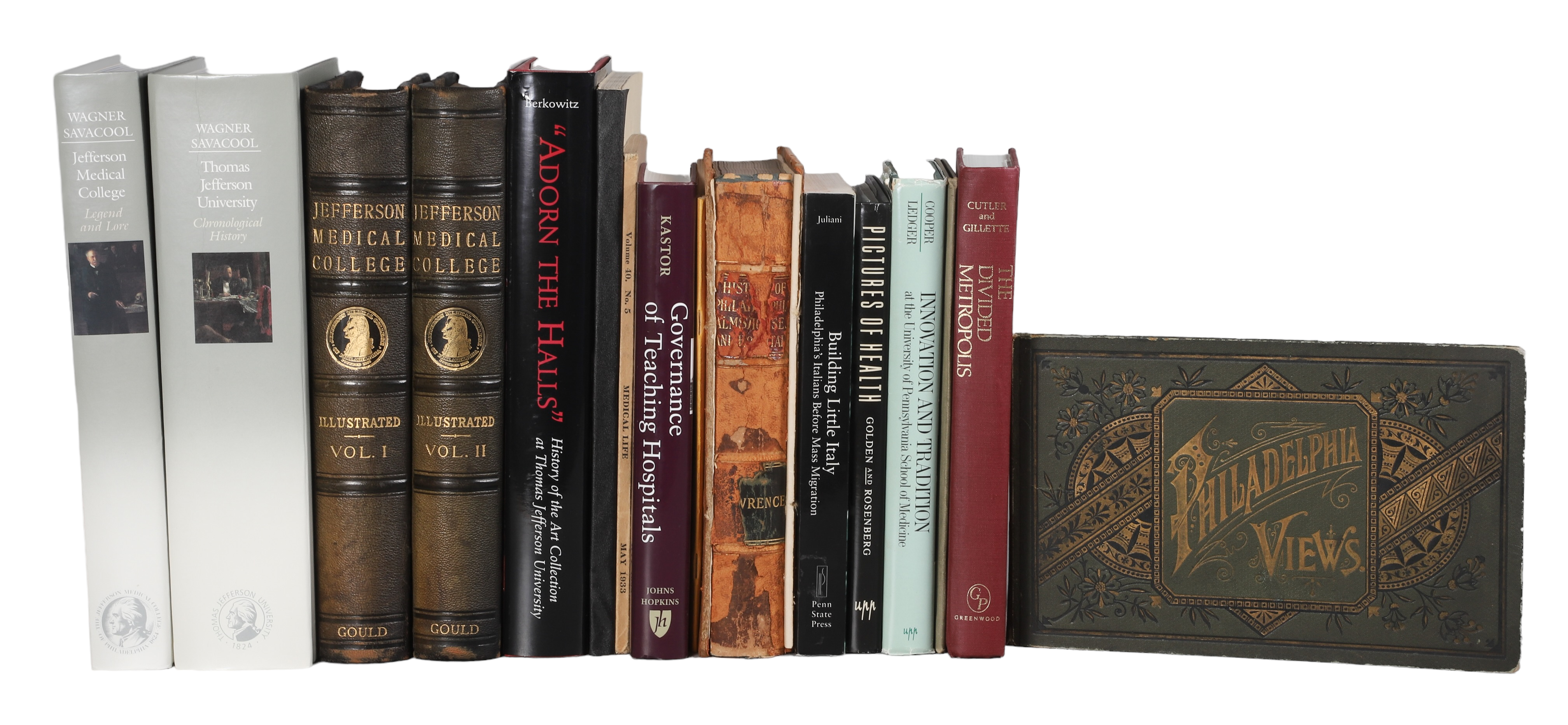 Sixteen books and pamphlets on