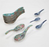 SIXTEEN CHINESE ENAMELED PORCE