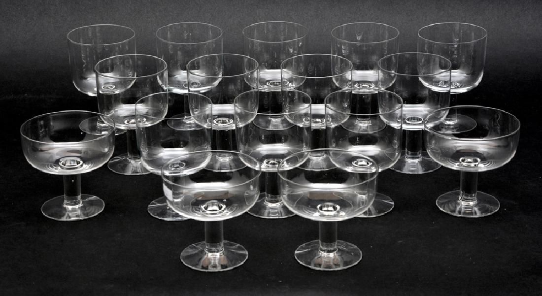 SIXTEEN CRYSTAL STEMMED DESSERT