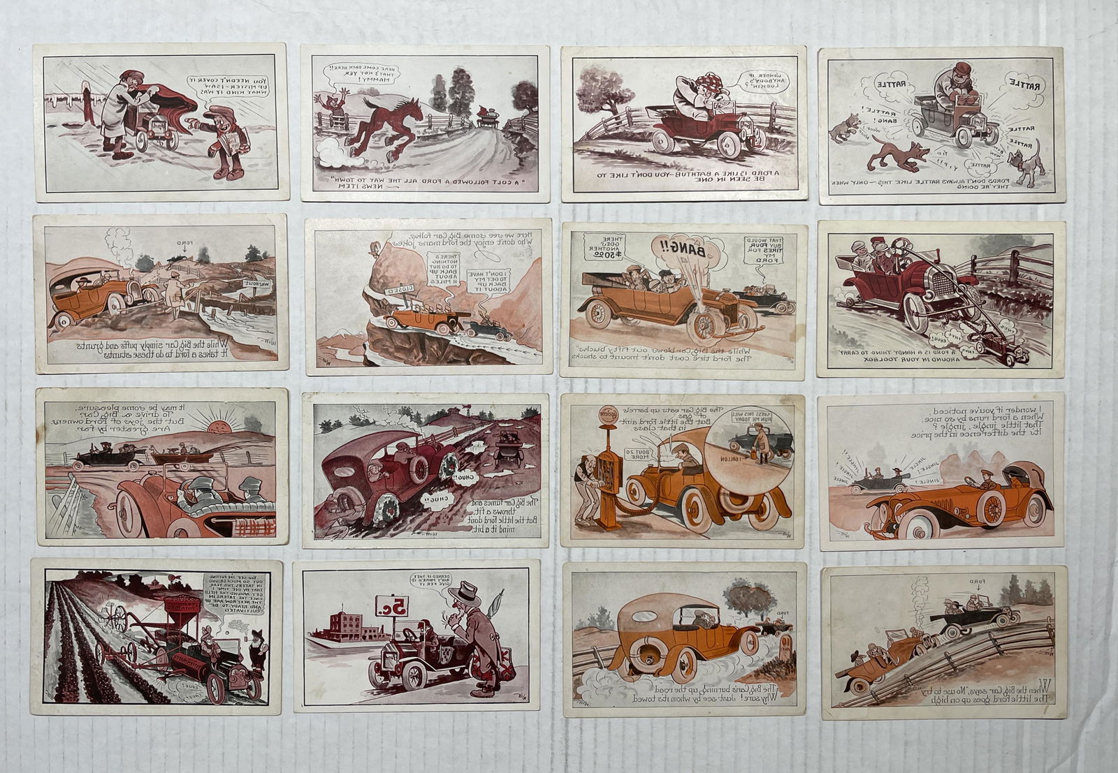 SIXTEEN EARLY POSTCARDS RELATED