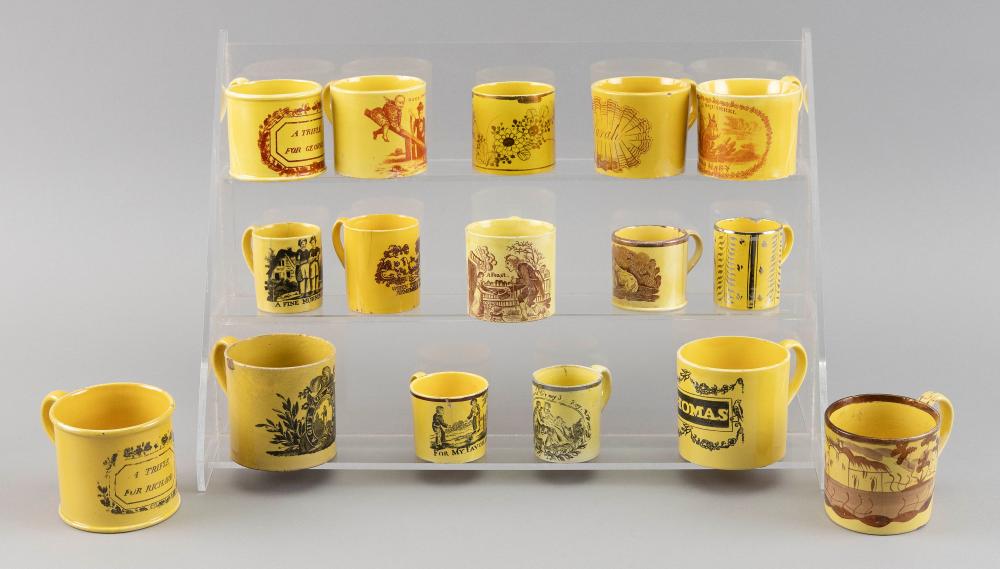 SIXTEEN ENGLISH POTTERY CHILD'S