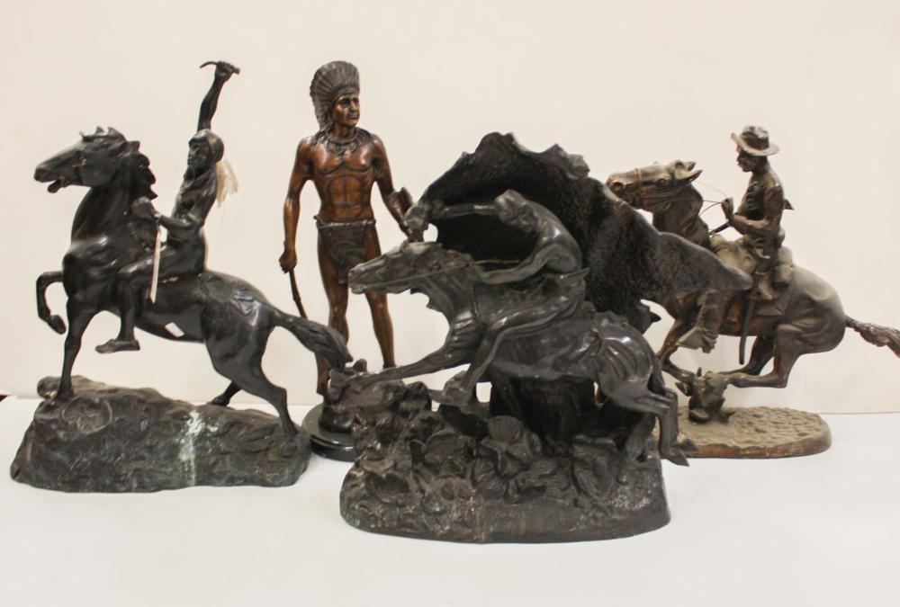 SIXTEEN FIGURAL WESTERN BRONZE
