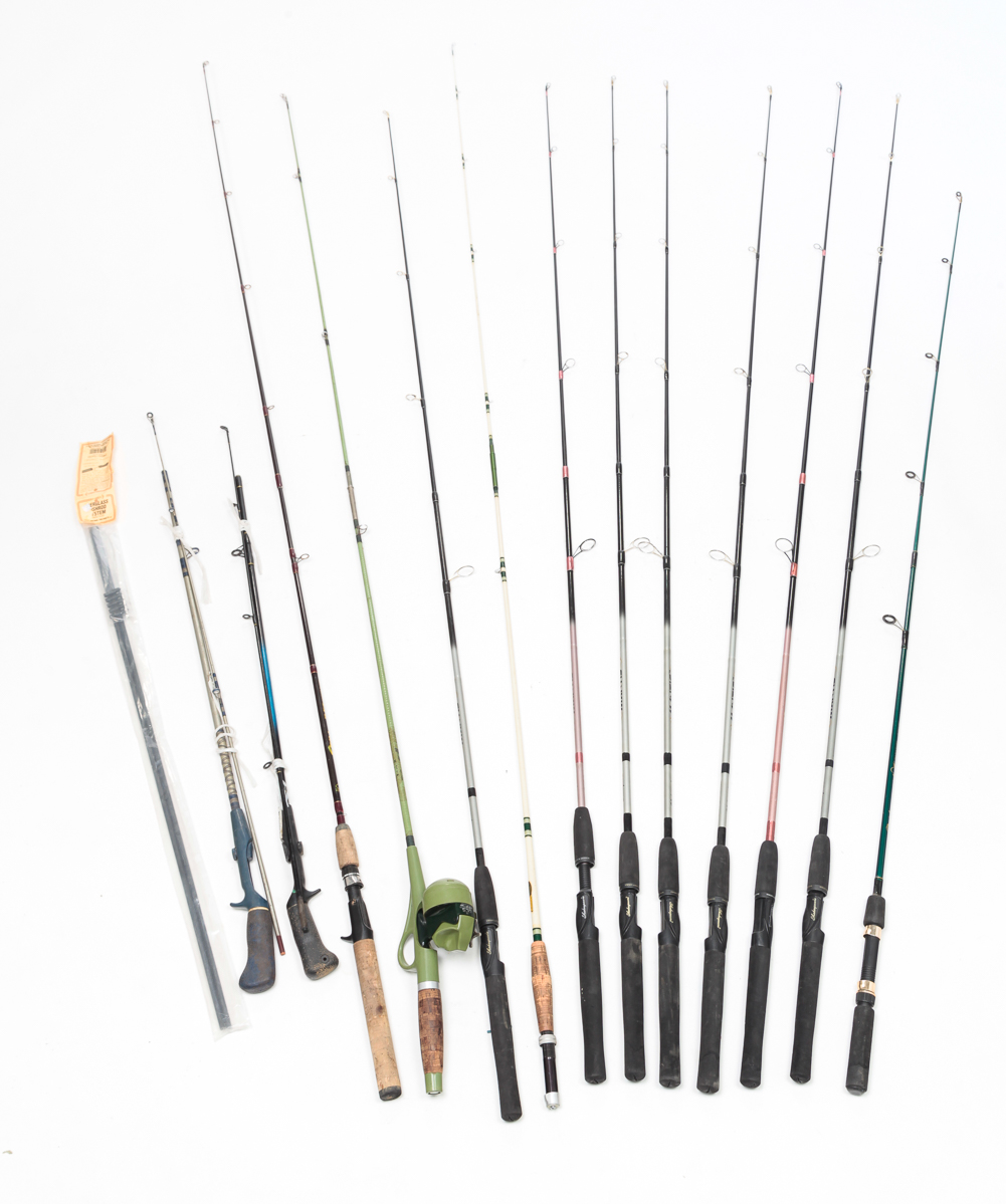 SIXTEEN FISHING RODS. Second half