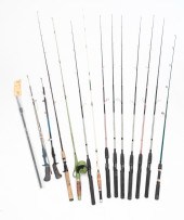 SIXTEEN FISHING RODS. Second h