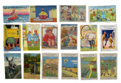 SIXTEEN HUMOROUS THEMED POSTCA