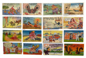 SIXTEEN HUMOROUS THEMED POSTCA