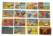 SIXTEEN HUMOROUS THEMED POSTCA