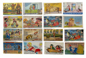 SIXTEEN HUMOROUS THEMED POSTCA